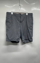 Load image into Gallery viewer, Hugo Boss Mens Blue Cotton Flat Front Slash Pocket Button Chino Shorts Size 36