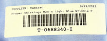 Load image into Gallery viewer, Proper Shirtings Mens Light Blue Cotton Long Sleeve Dress Shirt Size 17.5 34-35