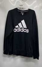 Load image into Gallery viewer, Adidas Mens Black Long Sleeve Round Neck Pullover Sweatshirt Size XL