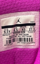 Load image into Gallery viewer, Nike Boys Air Jordan Flight Club 91 Black Purple Lace-Up Sneakers Shoes Sz 9.5Y