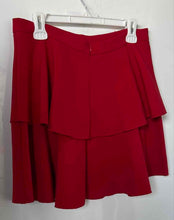 Load image into Gallery viewer, Zara Basic Womens Red Layered Ruffle Lined Back Zip Mini Skirt Size Large