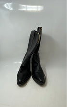 Load image into Gallery viewer, Mens Black Leather Pull-On Round Toe Mid Calf Cowboy Western Boots Size 8.5