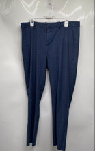 Load image into Gallery viewer, Perry Ellis Portfolio Mens Blue Plaid Flat Front Pockets Dress Pants Size 34/30