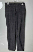 Load image into Gallery viewer, Zara Womens Gray Plaid Flat Front Pockets Straight Leg Dress Pants Size M