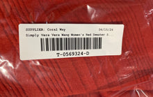 Load image into Gallery viewer, Authentic Simply Vera Vera Wang Womens Red Long Sleeve Blouse Top Size L