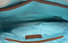 Load image into Gallery viewer, Michael Kors Womens Green Brown Inner Pockets Double Handle Shoulder Purse