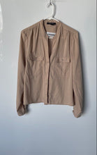 Load image into Gallery viewer, Nine West Jeans Womens Khaki Long Sleeve Button Front Blouse Top Size M