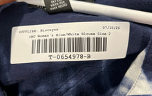 Load image into Gallery viewer, INC International Concepts Womens Blue White Tie Dye Print Blouse Top Size 2