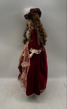 Load image into Gallery viewer, Victorian Style Curly Hair Porcelain Doll Collectible By Pamela Phillips