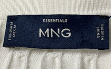 Load image into Gallery viewer, Mango Womens White Short Sleeve Collared Stretch Button Polo Shirt Size Medium