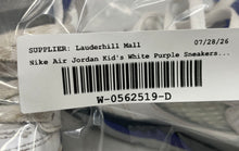Load image into Gallery viewer, Nike Kids Air Jordan 5 Retro 440890-141 White Purple Sneaker Shoes Size 6C