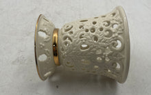 Load image into Gallery viewer, Lenox Beige Pierced Floral Design Handcrafted Decor Votive Tealight Candleholder