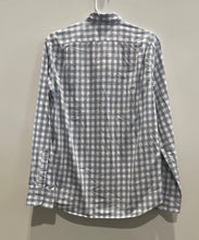 Load image into Gallery viewer, J.Crew Mens Blue White Check Printed Flex Washed Button-Up Shirt Size Medium