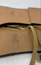 Load image into Gallery viewer, Zara Womens Brown Suede Open Toe Ankle Strap Sandals Size EUR 39