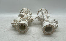 Load image into Gallery viewer, White And Gold Porcelain Cherub Figures Candlestick Holders Set Of 2 Pcs