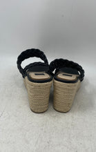 Load image into Gallery viewer, White House Black Market Womens Rebecca Black Braided Strap Wedge Sandals Sz 10M