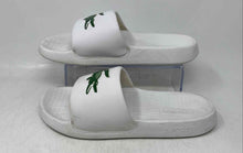 Load image into Gallery viewer, Lacoste Mens Serve Slide 1.0 123 White Slip-On Open Toe Slide Sandals Size 10