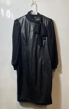 Load image into Gallery viewer, Calvin Klein Womens Black Long Sleeve Neck Tie Back Zip Sheath Dress Size 6