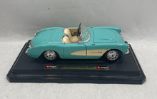 Load image into Gallery viewer, Bburago Chevrolet Corvette 1957 Display Collectible Blue Decor Diecast Car