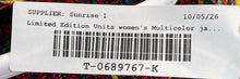 Load image into Gallery viewer, Units Womens Multicolor V-Neck Long Sleeve Collarless Blazer Jacket Size 2
