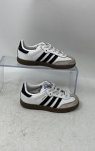 Load image into Gallery viewer, Adidas Kids Samba OG IE3679 White Black Low Top Slip-On Sneaker Shoes Size 7K