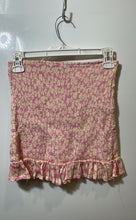 Load image into Gallery viewer, Zara Womens Pink Printed Ruffle Smocked Side Zip Mini Skirt Size Small