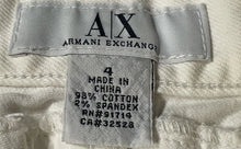 Load image into Gallery viewer, Armani Exchange Womens White Denim Regular Fit Short Mini Skirt Size 4