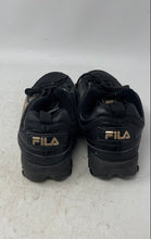Load image into Gallery viewer, Fila Womens Disruptor 2 5FM00702-040 Black Gold Lace-Up Sneaker Shoes Size 7.5