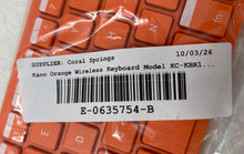 Load image into Gallery viewer, Kano Model KC-KBR101 Orange Wireless Portable Standard Keyboard Untested