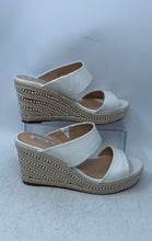 Load image into Gallery viewer, Charles David Womens Jae White Open Toe Wedge Platforms Sandals Size 10M
