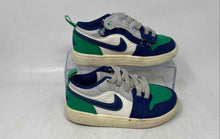 Load image into Gallery viewer, Nike Kids Jordan 1 Low ALT White Blue And Green Sneaker Shoes Size 12C