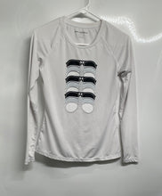 Load image into Gallery viewer, Karl Lagerfeld Paris Womens White Long Sleeve Crew Neck Graphic T-Shirt Size XS