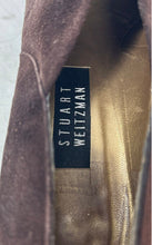 Load image into Gallery viewer, Stuart Weitzman Womens Brown Suede Square Toe Block Pump Heels Size 9.5B