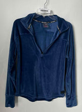 Load image into Gallery viewer, Juicy Couture Womens Blue Long Sleeve Half-Zip Pullover Sweatshirt Size Medium