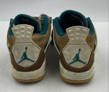 Load image into Gallery viewer, Authentic Nike Boys Air Jordan 4 Retro Brown Green Sneaker Shoes Size 5Y Stained
