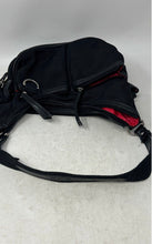 Load image into Gallery viewer, Tommy Hilfiger Womens Black Faux Leather Trim Two Outer Pocket Shoulder Handbag