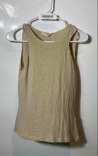 Load image into Gallery viewer, Zara Womens Khaki Sleeveless Round Neck Pullover Knitted Tank Top Size Small