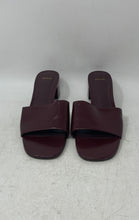 Load image into Gallery viewer, Mango Womens Burgundy Faux Leather Open Square Toe Slip-On Slide Sandals EUR 37