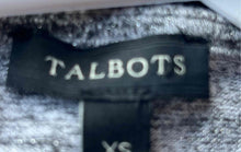 Load image into Gallery viewer, Talbots Womens Black White Heather Print Long Sleeve Pullover Blouse Top Size XS