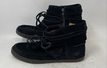 Load image into Gallery viewer, UGG Womens Reid Moc 1019129 Black Suede Lace-Up Ankle Boots Size 8.5