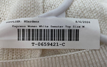 Load image into Gallery viewer, Express Womens White Long Sleeve Pullover Sweater Size Medium With Tag