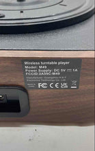 Load image into Gallery viewer, M49 Brown Portable 3 Speed Bluetooth Wireless Turntable Record Player Not Tested