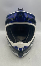 Load image into Gallery viewer, HJC Blue Black White Graphic Design Sports Bike Off-Road Motocross Helmet Size M