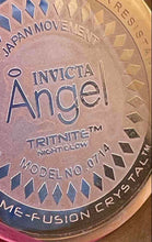 Load image into Gallery viewer, Authentic Invicta Women's Angel Rose Gold-Tone White Dial Purple Silicone Watch