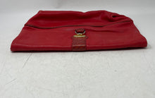 Load image into Gallery viewer, Crouch & Fitzgerald Womens Red Leather Zipper Inner Pockets Clutch Purse