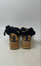 Load image into Gallery viewer, Franco Sarto Womens Beige Black Open Toe Wedge Platform Heels Size 10M