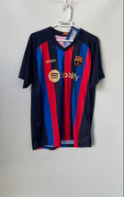Load image into Gallery viewer, FC Barcelona Mens Navy Blue Red Barca Soccer Jersey Size Large With Tag