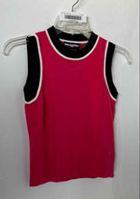 Load image into Gallery viewer, Karl Lagerfeld Womens Pink Black White Sleeveless Knitted Tank Top Size XS