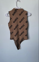 Load image into Gallery viewer, Guess Womens Brown Black Signature Print Sleeveless One-Piece Bodysuit Size M
