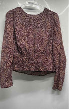 Load image into Gallery viewer, Express Womens Multicolor Printed Long Sleeve Blouse Top Size Large